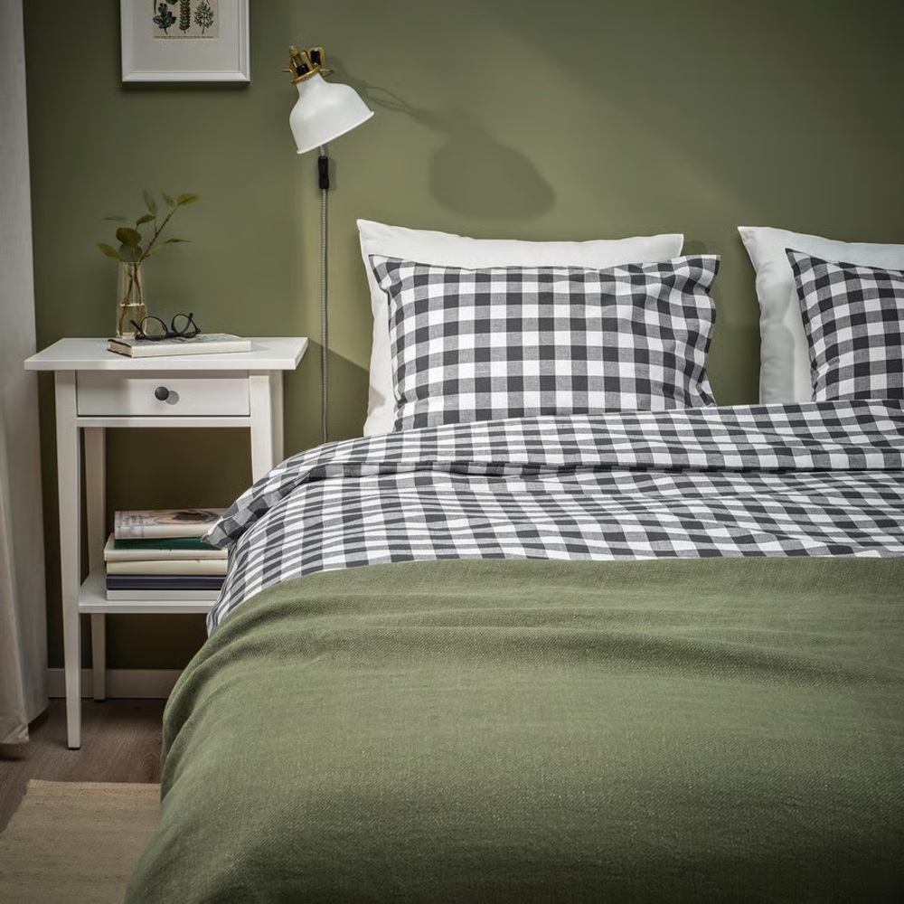 100% Cotton Black & White Checkered Duvet Set